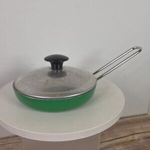 Vintage GreenPan With Lid & Long Handle - Egg Poacher